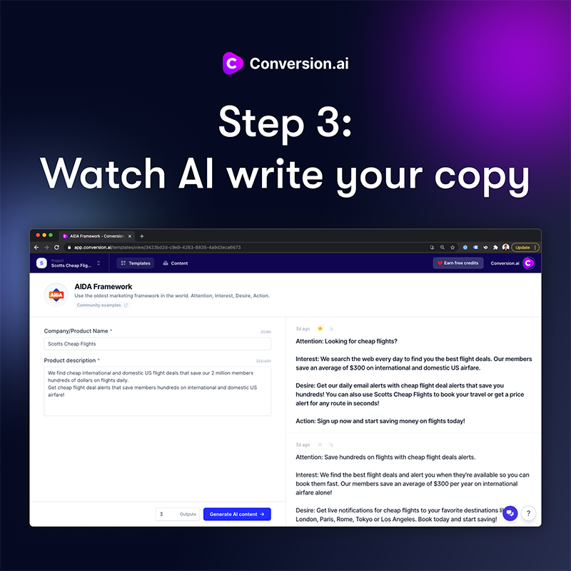 Conversion.ai - Write your marketing copy with AI