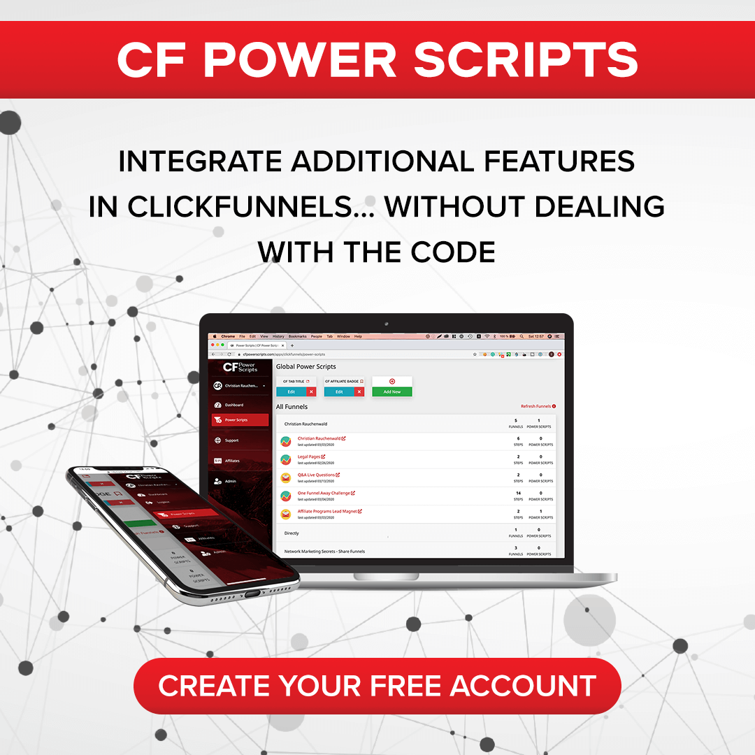CF Power Script - Power up your ClickFunnels without code