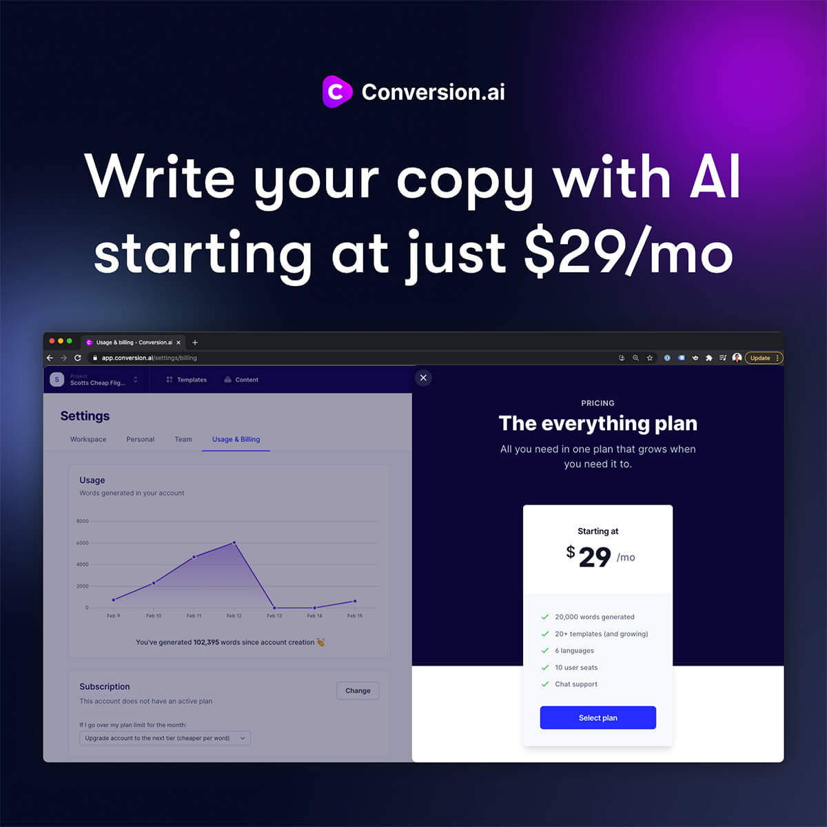 Conversion.ai - Write your marketing copy with AI